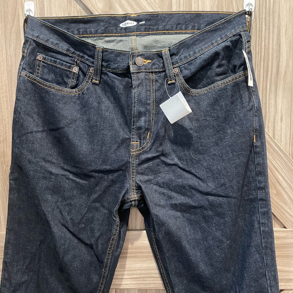 Old Navy Men’s Loose Fit Straight Leg Jeans Size 34x32 and Size 33x32 Dark Blue